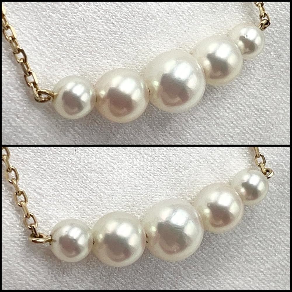 本真珠パール 3連ネックレス❣️50万円購入品❣️ 楽天市場】真珠 ネックレス パール ネックレス 花珠 真珠 花珠